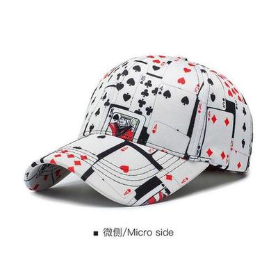 Creative Playing Card Pattern Summer Baseball Cap Women Men Embroidered Cotton Mesh Caps Unisex Outdoor Sports Hip Hop