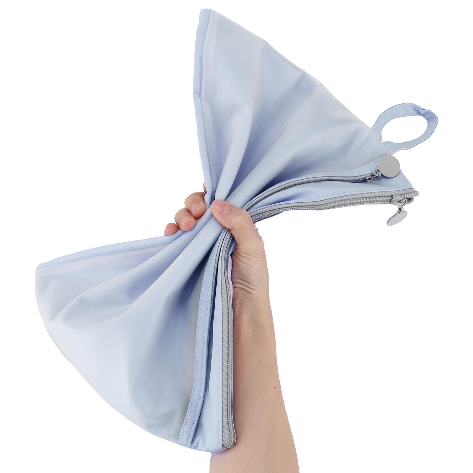 Pouch Lengthened Widened Double Layer Storage Portable Bag for Stationery