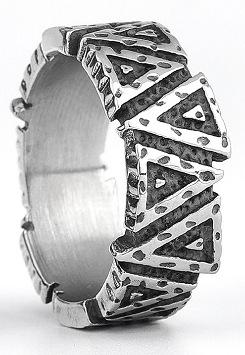 New Viking Style Vertical Stripe Texture Unisex Ring