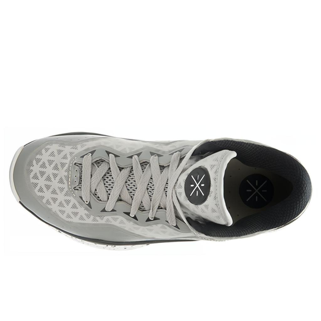 Li Ning WOW 3 Trendy Cushioning Slip Resistant Mid Top Basketball Shoes Unisex Gray Black Lightweight Version ABAK031-1