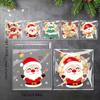 100pcs Christmas Treat Bags - Self-Sealing, Disposable Opp Candy & Cookie Pouches With Festive Cartoon Designs For Holiday Gifti