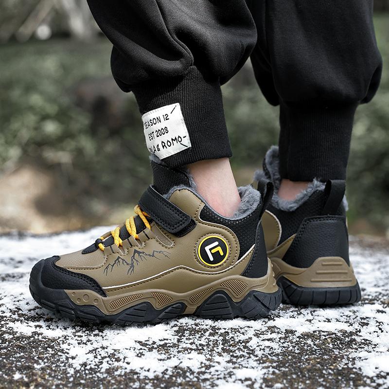 Dziecięce Plus Velvet Warm Outdoor Wysokie Buty Bawełniane Buty Śniegowce Buty Turystyczne Modne Sportowe Buty Bawełniane 30-40