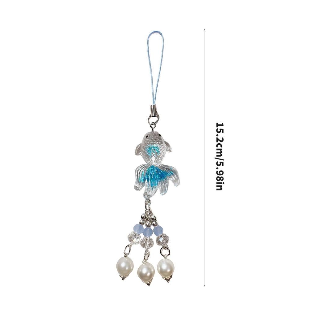 Glow In The Dark Koi Fish Phone Charm Keychain Lucky Charm Phone Chain Lanyard for Night Event DIY Accessories