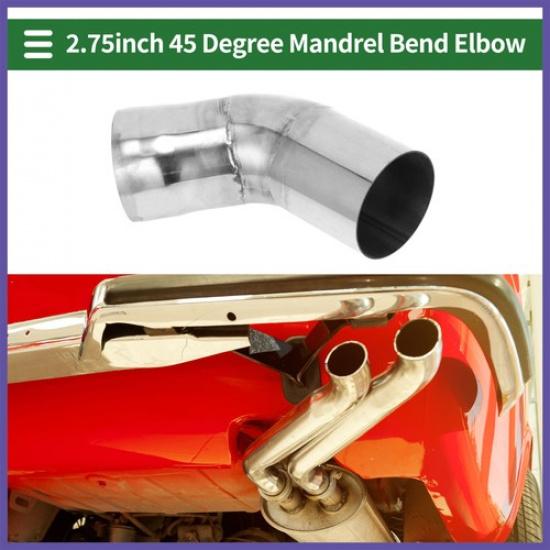 45 Degree Mandrel Exhaust Tube 275" OD 394" Leg Length Stainless Steel