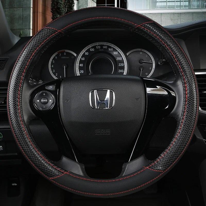 PU Leather Car Steering Wheel Cover For Honda Accord 9 2013-2017 Crosstour 2013-2015 Odyssey 2013 2014 2015 Auto Accessories