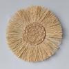 Bohemian Round Wall Hanging, Woven Rattan Macrame Wall Decor for Bedroom Living Room Dining Room Home Decor