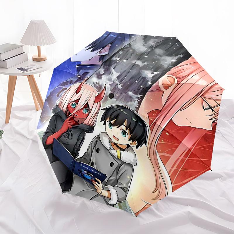 1pc Outdoor Umbrella with Anime Characters, Automatic Opening/Closing, Portable Tri-Fold Design, 8-Rib Iron Frame, Perfect Gift for Fans, Travele