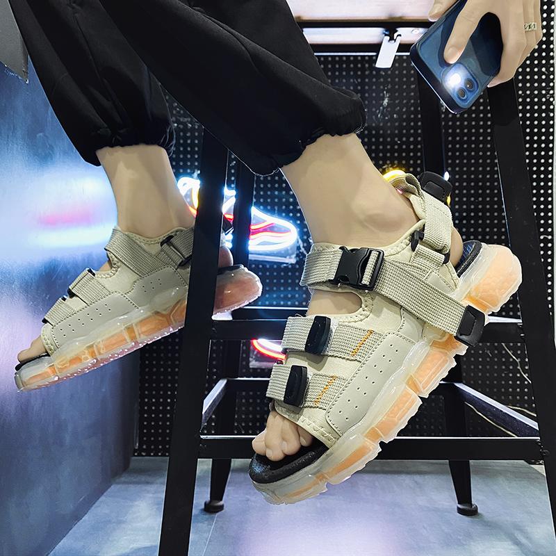 Fashion Summer Trendy Men's Sandals Personalized Fashion Sports Style Outdoor Street Walking Daily Shoes for Young People Casual