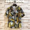 Men's floral shirt men's short-sleeved summer casual Hawaiian beach shirt