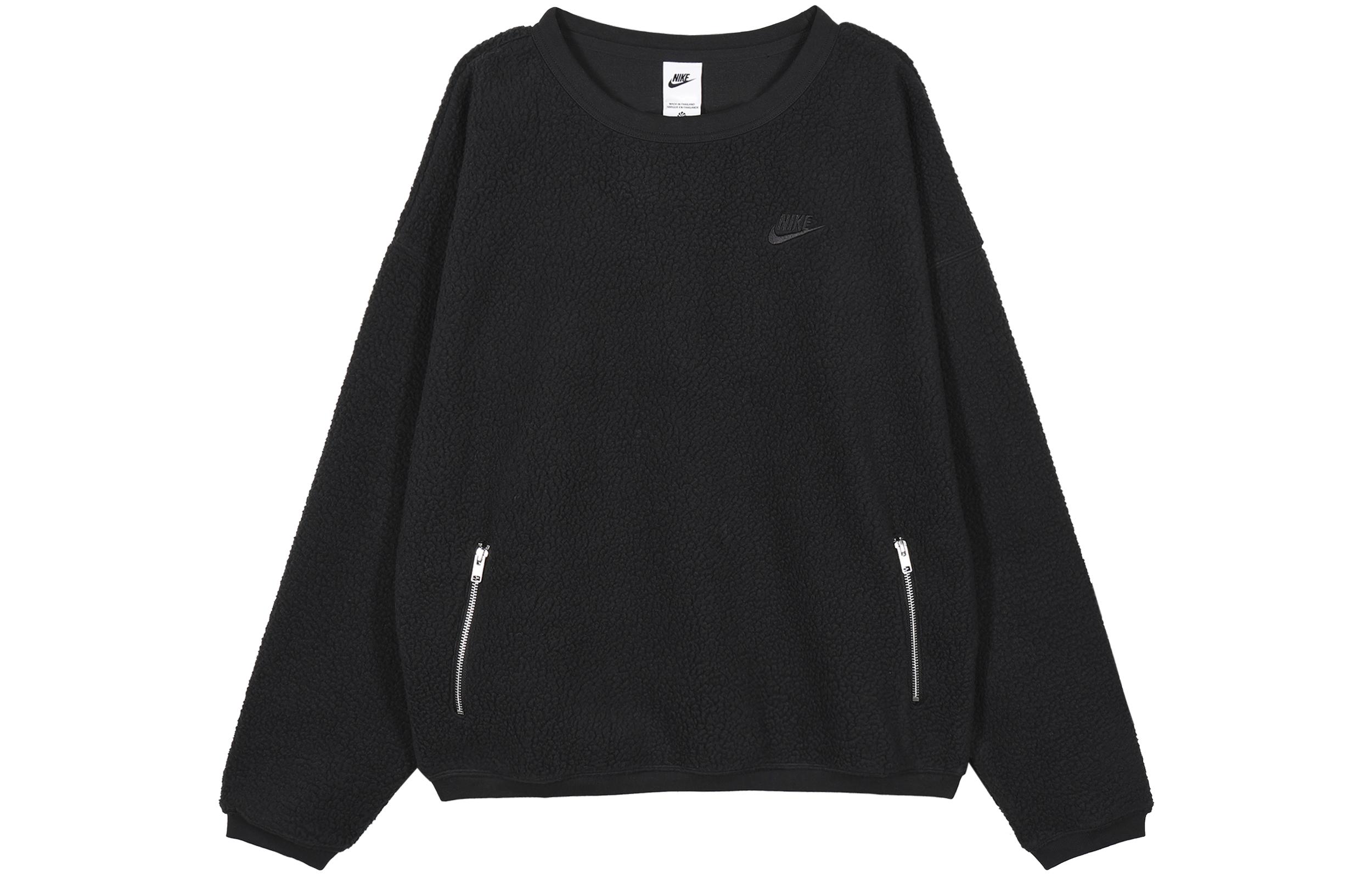 Nike Sweatshirts Men s Black Crew Neck Moderate Regular FB8379-010 XL