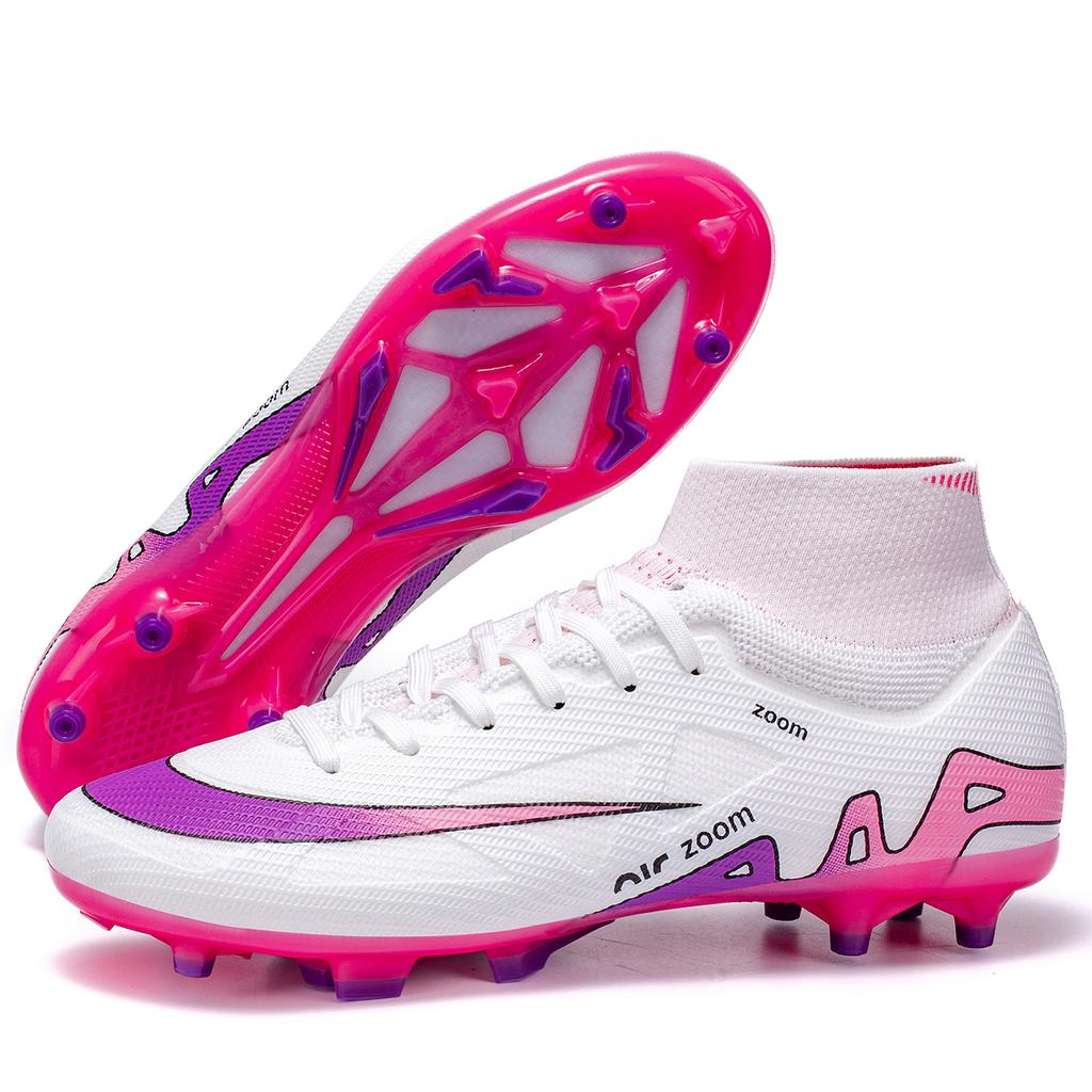 New Men High-top Football Boots Grass Cleats Non-Slip Soccer Shoes Futsal Sneakers High-quality Match Indoor -selling Outdoor