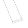 Stainless Steel Hollow Long Bar Engravable Necklace - Festival Gift