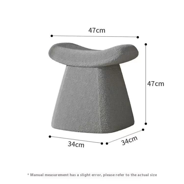 Sitting Pouf Stool Living Room Furniture Entrance Porch Fabric Low Changing Stools Ottomans Wooden Vanity Chair