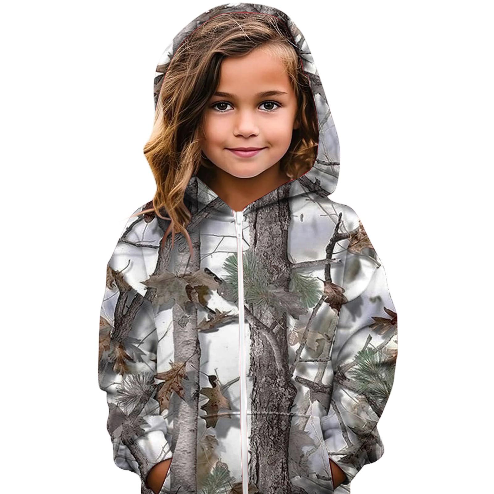 

Детский повседневный кардиган с капюшоном и принтом листьев 120 кофейный