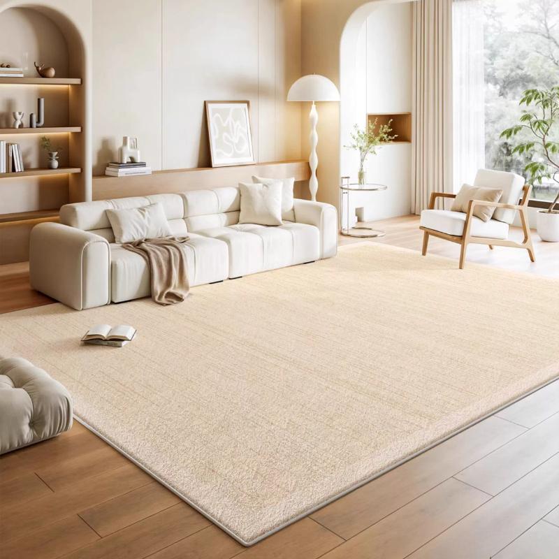 Cream Style Living Room Decoration Large Carpet Thicken Plush Study Rug Minimalist Rugs for Bedroom Fluffy Soft Lounge Floor Mat