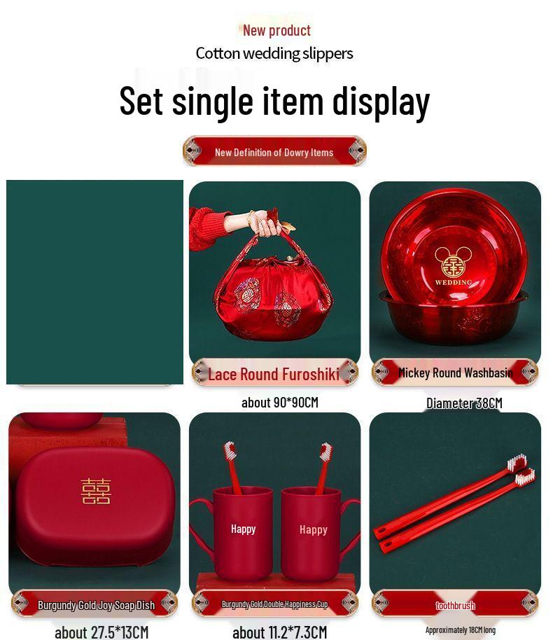 Luxurious Bridal Dowry Set: Practical Wedding Tea Ceremony Cups & Departure Treasure Pot