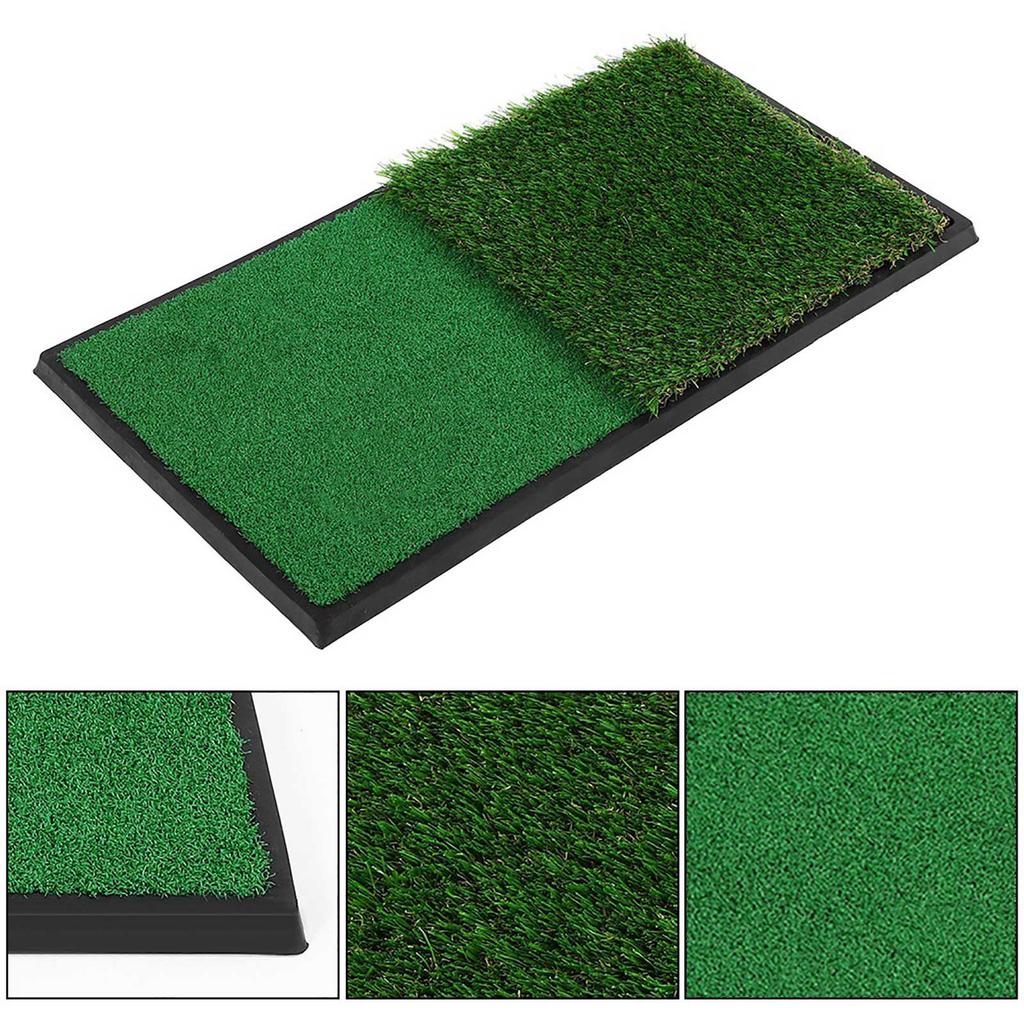Golf Double Swing Pad Rubber Sole Golf Practice Mats Golf Hitting Mats Simulation Lawn