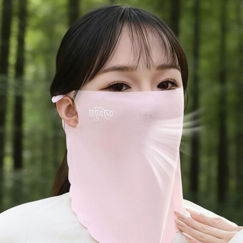 1Pcs Ice Silk Mask Cycling Sunshade Uv Protection Face And Neck Protection Sunscreen Mask For Men And Women