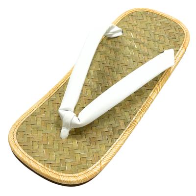 Edoten Geta Ajiro mit hergestellt in Größe L (Sandalen im japanischen Stil) - (Gewebe) doppellagige Sohlen, Japan, Herren, Weiß,