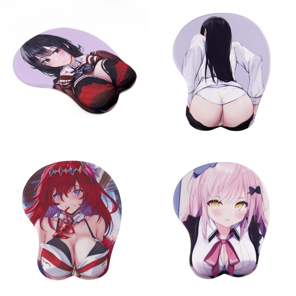 Soft And Ergonomic Two-dimensional Mouse Pad With 3d Chest Anime Design For Comfort
