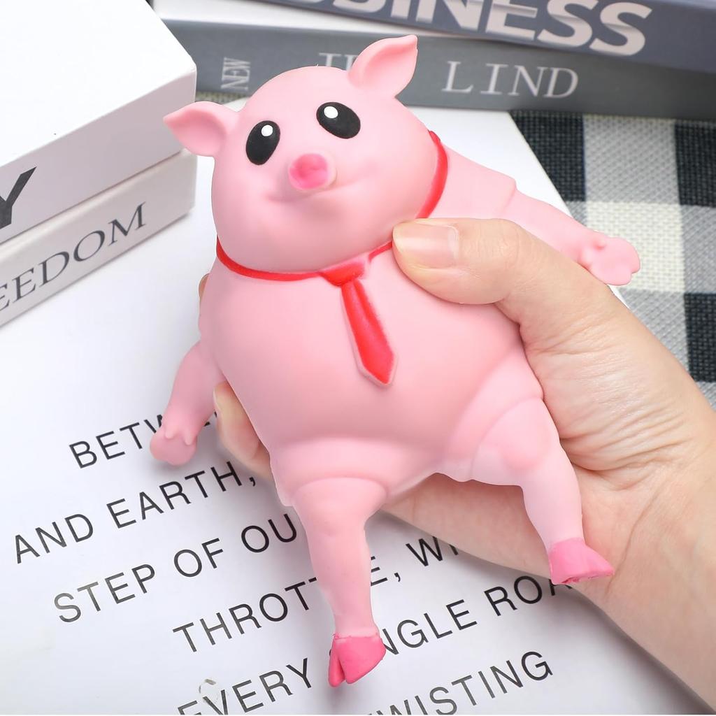 Cute Squishy Pig Stress Relief Pig Squeeze Toys to Anxiety, Funny Stretch Animal Splat Toys for Autism & ADHD Decompression Toy