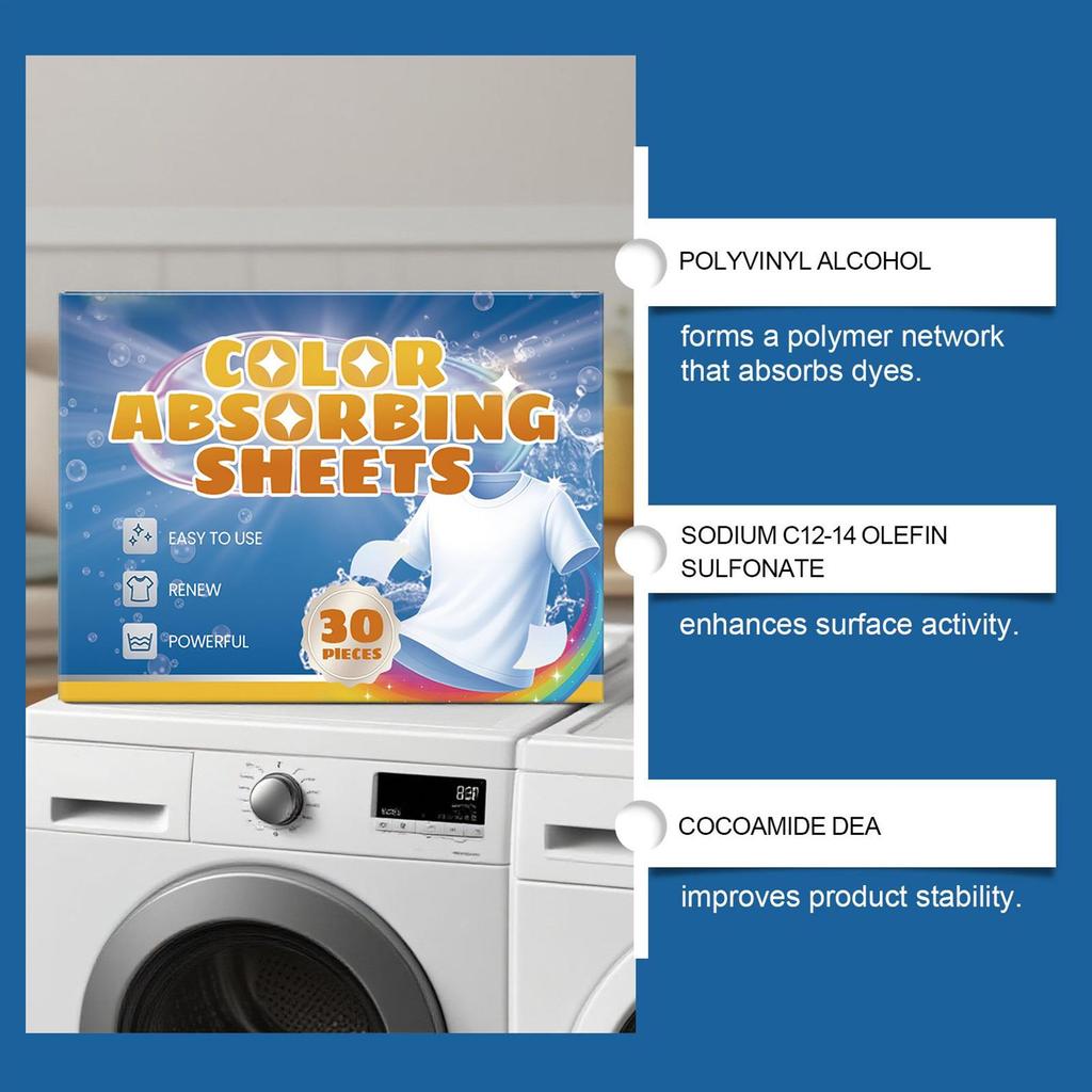 Color Catcher Sheets Dye Catcher To Prevent Clothes Color Runs 30 Pieces Clothing Care Home Supplies Dye Absorber Pads For