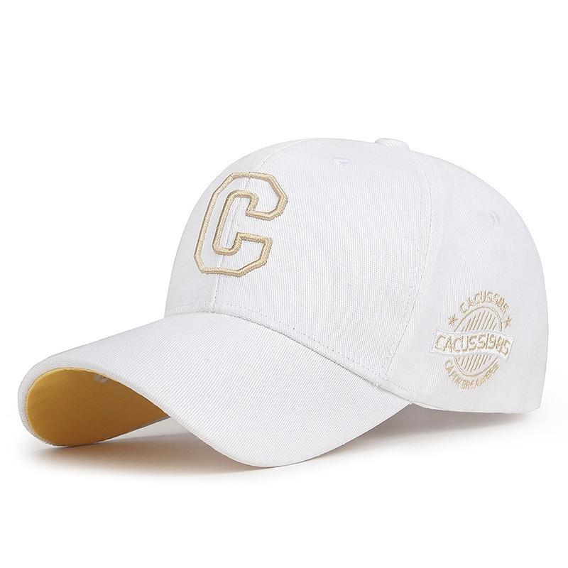 C Embroidery Letter Baseball Hat Adjustable Sun Protection Peaked Gift Caps