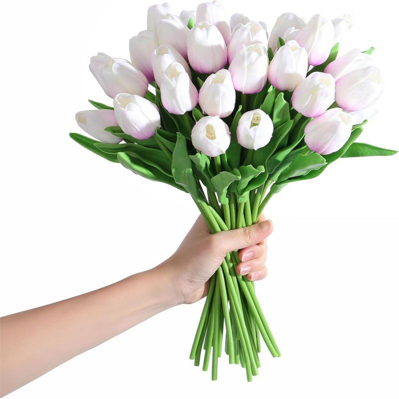 High-End PU Mini Artificial Tulip Bouquet for Living Room