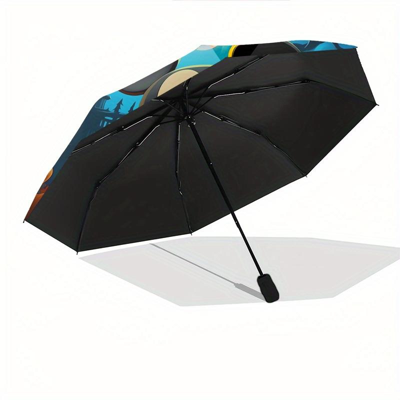 Disney Mickey Mouse, Halloween Themed automatic opening and closing folding umbrella, portable - durable, 8-rib umbrella frame, very suitabl