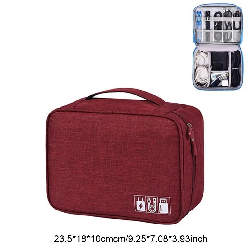 Travel Cable Bag Cosmetic Makeup Organizers Wire Charger Electronic Gadgets Case Toiletry Kit Bathroom Storage Accessories Item