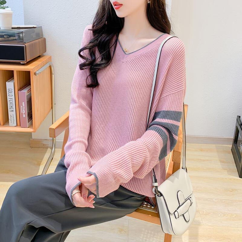 Mokana Elegant Long Sleeve V-Neck Knitted Sweater MKNJD2675