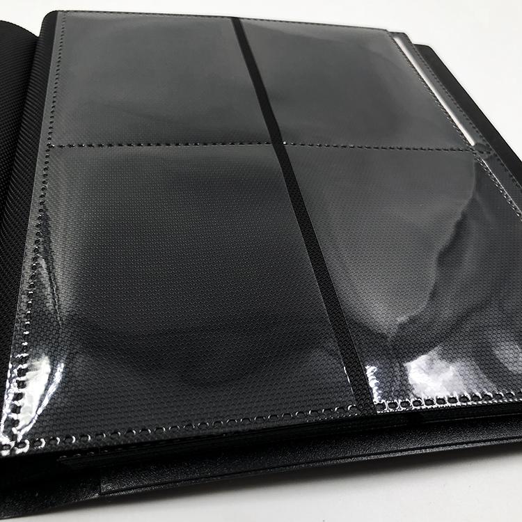 20Pcs 4 Pockets Card Pages 160 Capacity Cards Black Albums For  Ccg Mtg Magic Yugioh Board Games Cards Book Sleeve Holder