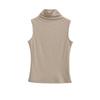 Women's Sleeveless High Neck Slim Fit Summer Vest