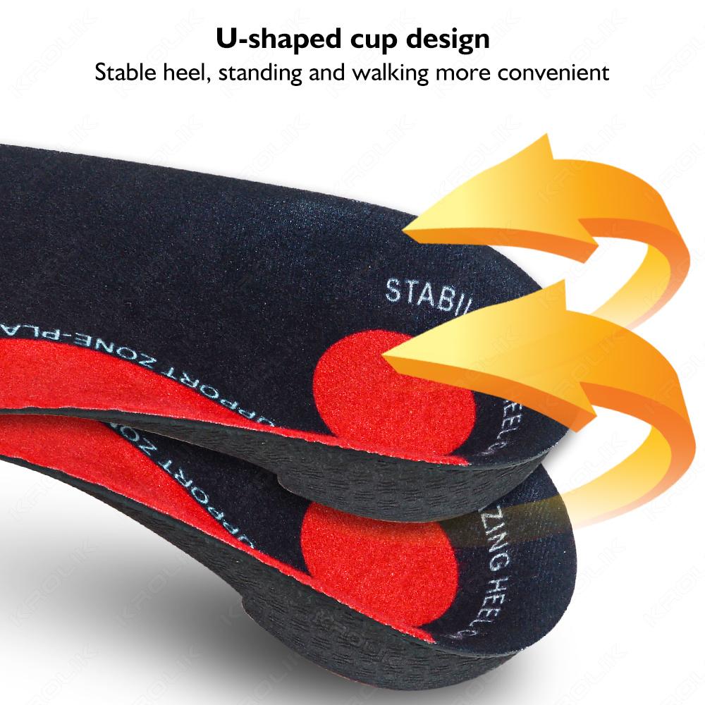 High Arch Supports Shoe Sole EVA Sport Orthopedic Insoles For Men Women Plantar Fasciitis Flat Feet Pain Relief Shoe Cushion Pad