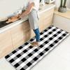 1PC Checkerboard Pattern Kitchen Rugs Non-Slip Door Mats Pop Design Living Room Rugs Bath Mat Carpet for Home Sink Laundry Decor