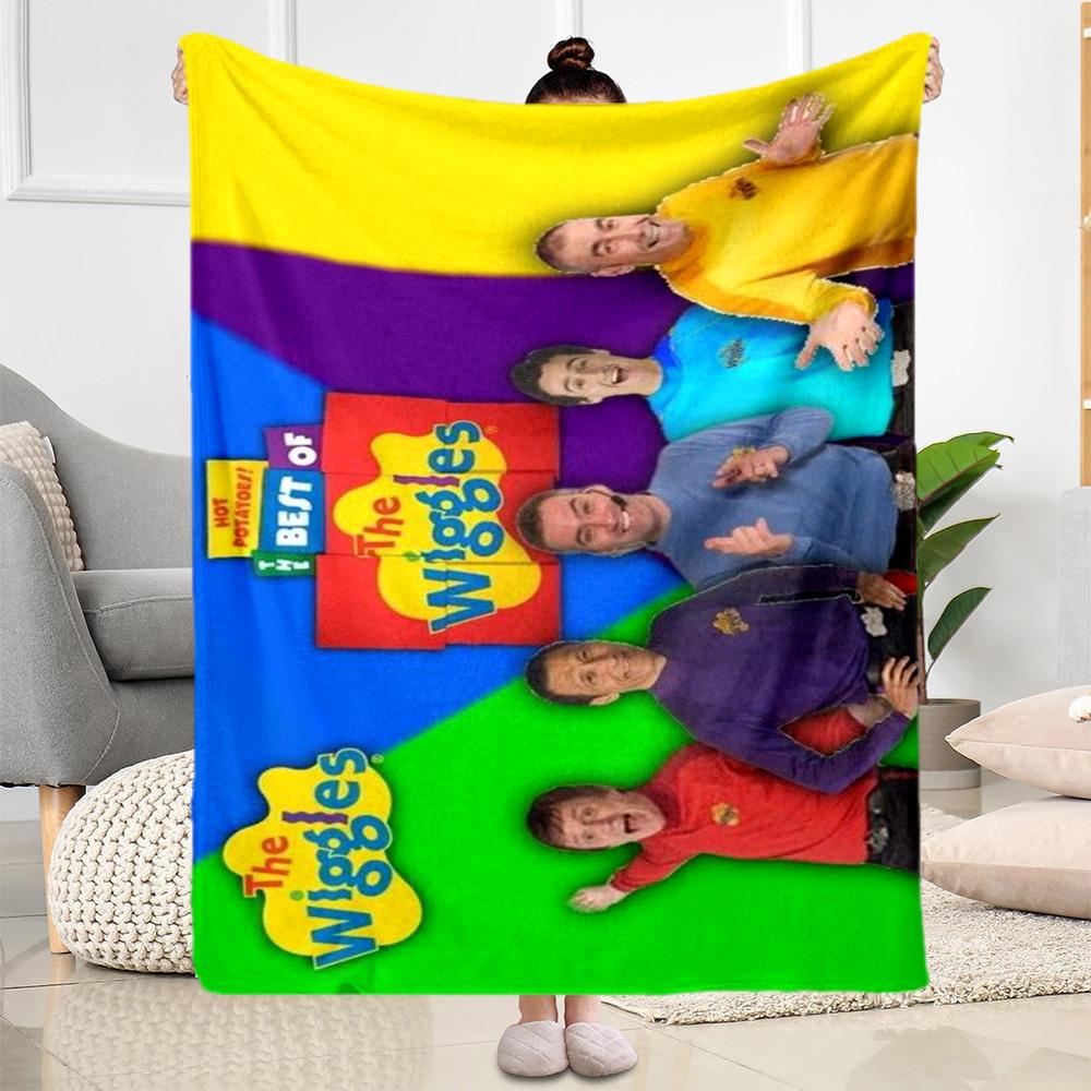 The Wiggles Singing Show Flannel Blanket-Soft and Suitable for Sofas,Beds,Offices,Travel,All Seasons,Great Gift for Holidays and Birthdays.
