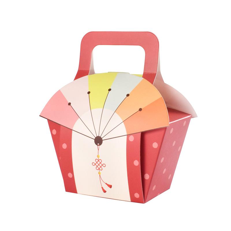 12pcs Simple Hand-held Packaging Box, Colorful Biscuit Candy Box