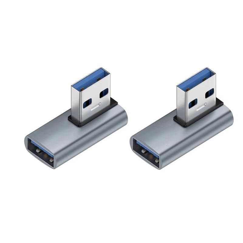 1/2/3pcs USB 3.0 Male Female 90 Degree Expansion Adapter USB Up Bend Adapter 10Gbps For Laptop Connector Conversion