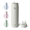 BOTTLE BOTTLE Water 1 Liter Large Capacity with Direct Vacuum Suitable for Children and with 1L Stainless Steel for Girls and Light Gray Bottle,