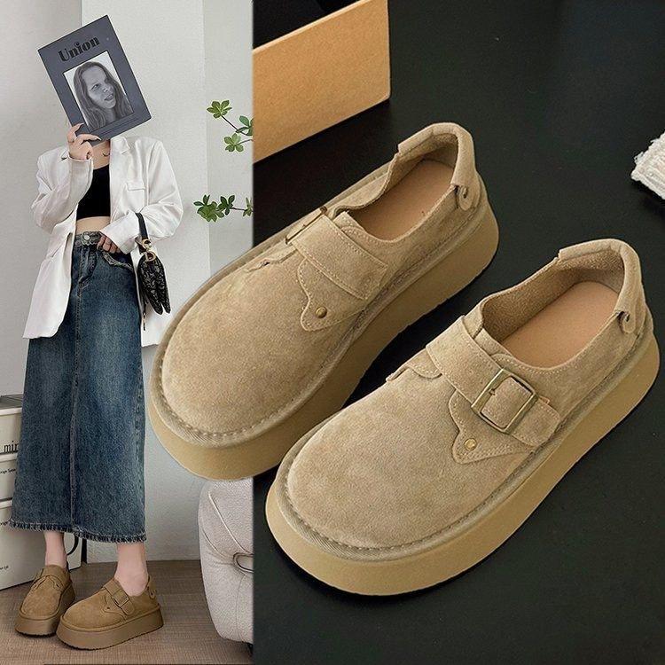 

Осенние коричневые Birkenstocks на платформе, новые Birkenstocks, тренд на одиночную обувь 35