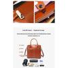 Versatile Leather Bucket Bag Casual Simple Women's Portable Shoulder Messenger Bag Tide