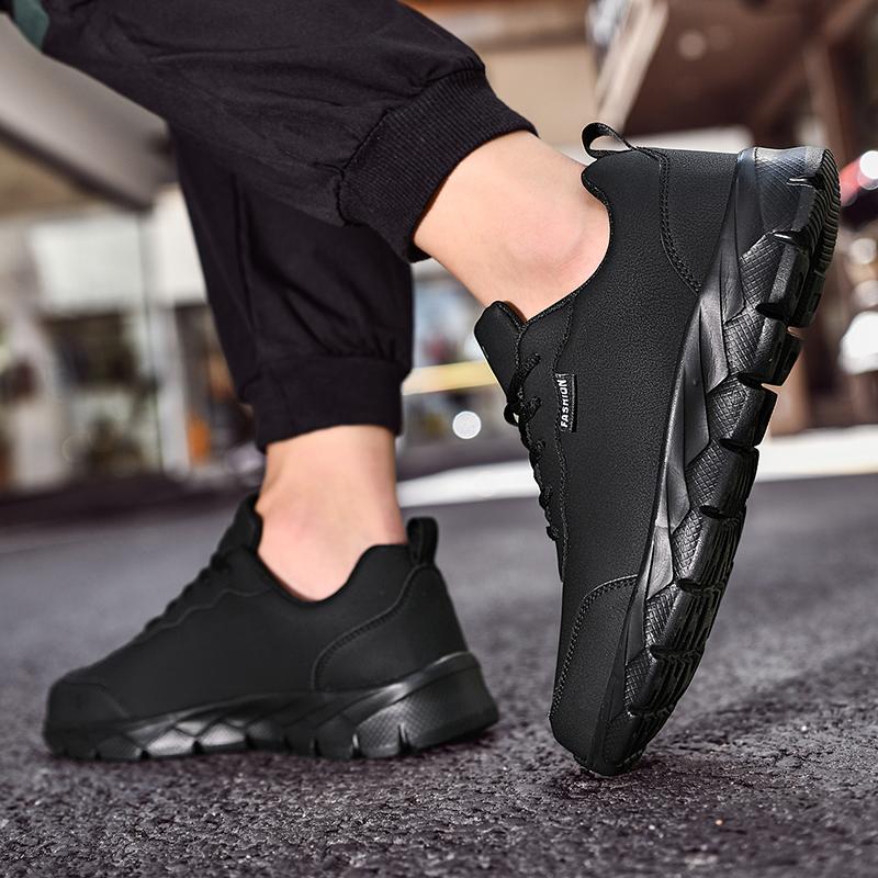 Spring /Autumn Leather Noodles Men's Large Size Shoes 39-48 Men's Shoes Low-top Men's Casual Sports Shoes