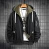 Men Autumn Plus Size Hooded Plus Size Jacket Design Loose Casual Clothing Top