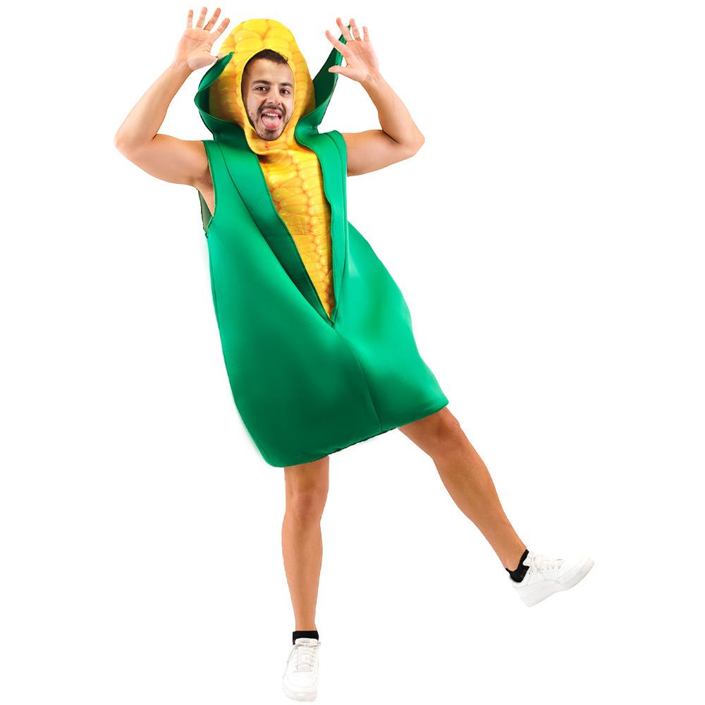 Halloween New Vegetable Stage Costume Cosplay Party Food Corn Role Play Costume