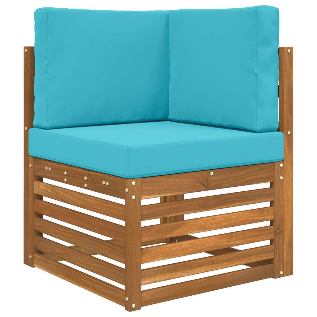 Outdoor Sofa Cushions 3 Pcs Turquoise Polyester