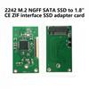SATAs M.2 NGFFs to 1.8inch CEs ZIF Interfaces Converters Card for 2242 SSDs with JMB20330 Chip