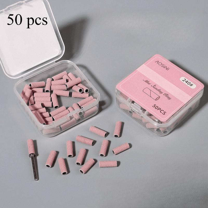

50pcs Mini Zebra Nail Sanding Bands Electric Machine Nail Drill Bits UV Gel Acrylic Polish Remover For Nails Accessory Tool