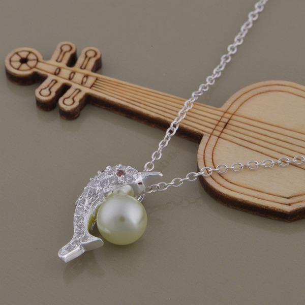 wholesale High quality silver plated Fashion jewelry chains necklace pendant WN-1392 белый