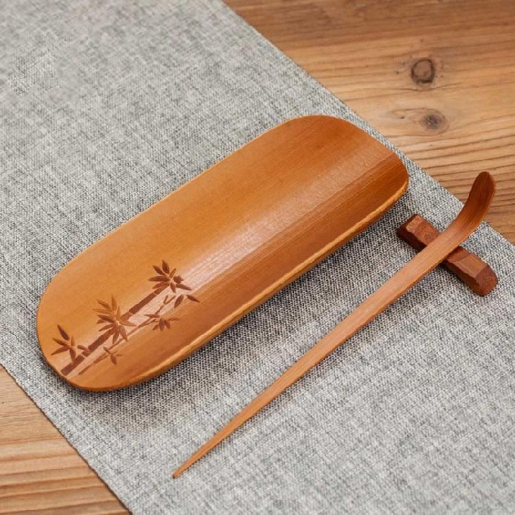3Pcs Bamboos Teas Utensils Collection Feature Flower Engraving Smooth Craftsmanship For Safe Handling And Pleased Teas Experiences