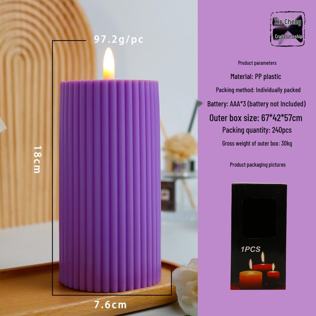LED Cylinder Candle for Photography Props & Indoor Decor Gifts